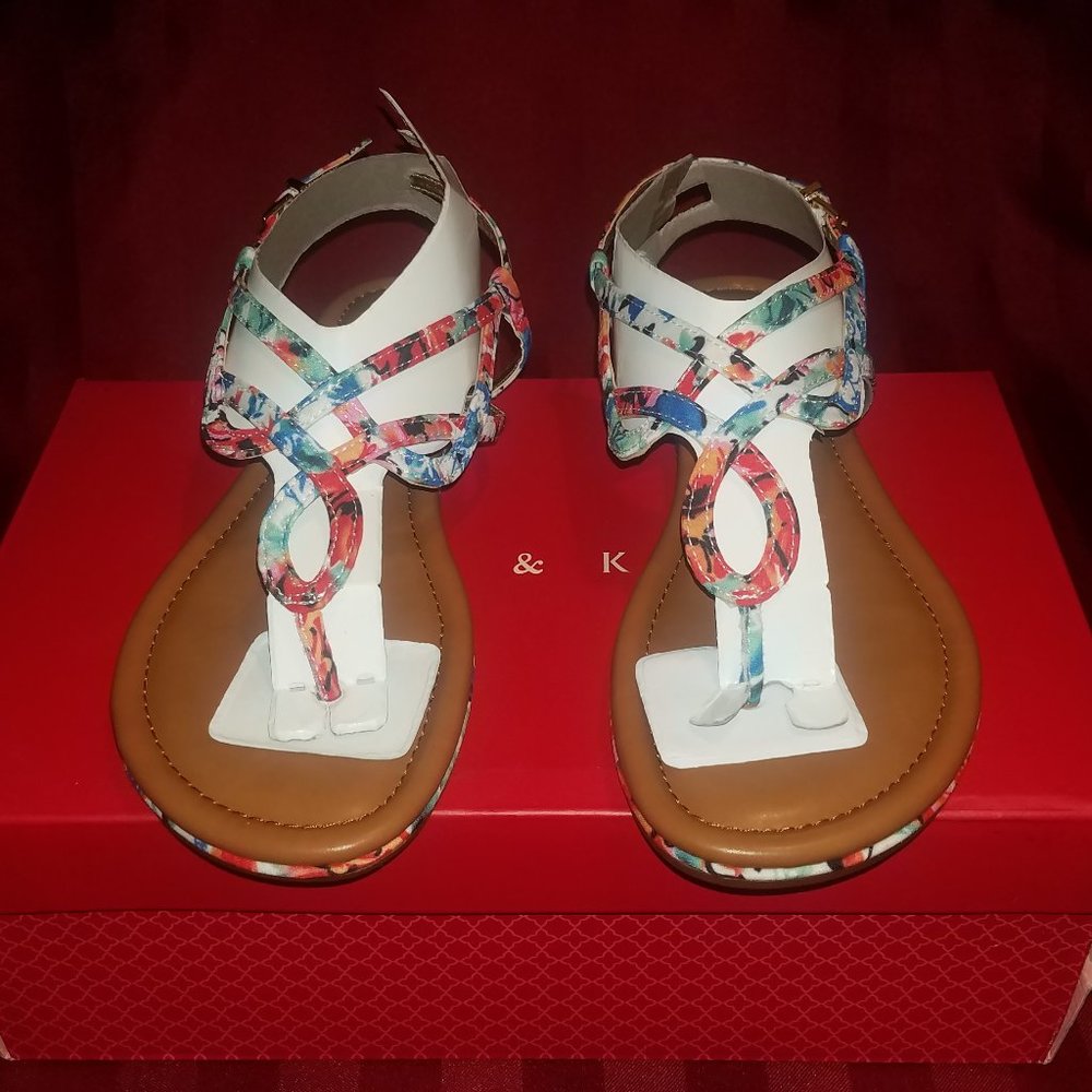 Kelly & Katie Floral Print Sandals